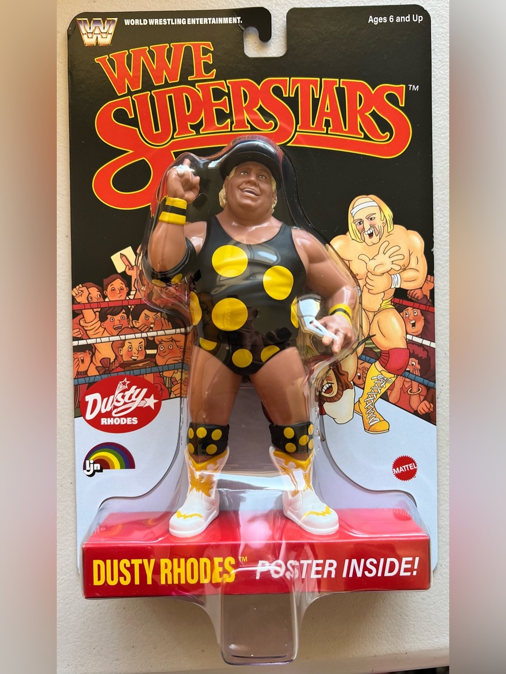 WWE LJN Superstars Series 1 Dusty Rhodes Black Card CHASE Retro Figure New